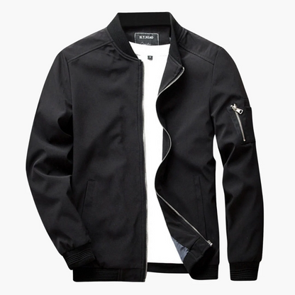Bomberjacke Slim Fit Glatter Stoff - IdealeKleiden