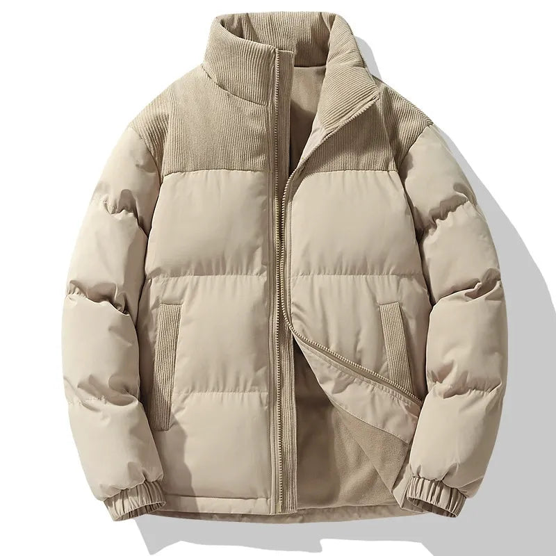 Winter Jacket Oversized Quilted Corduroy Collar