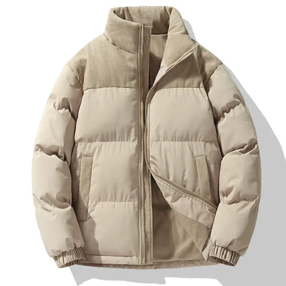 Winter Jacket Oversized Quilted Corduroy Collar
