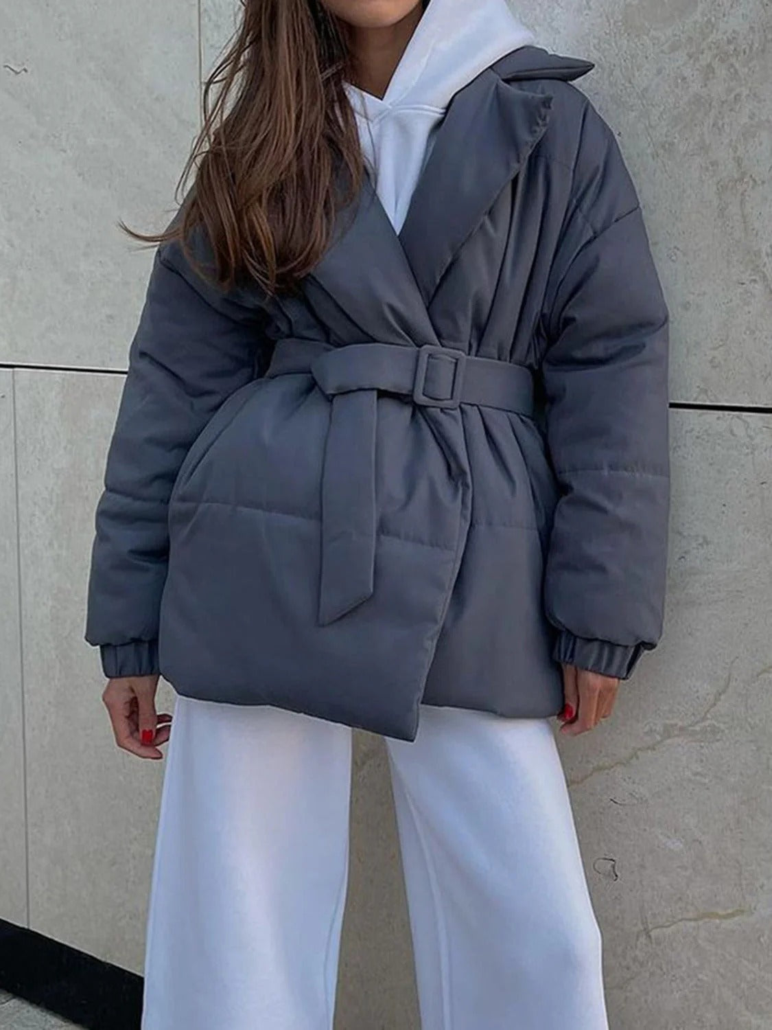 Belt Bags Puffer Jacket Wrap Quilted Winter Jacket