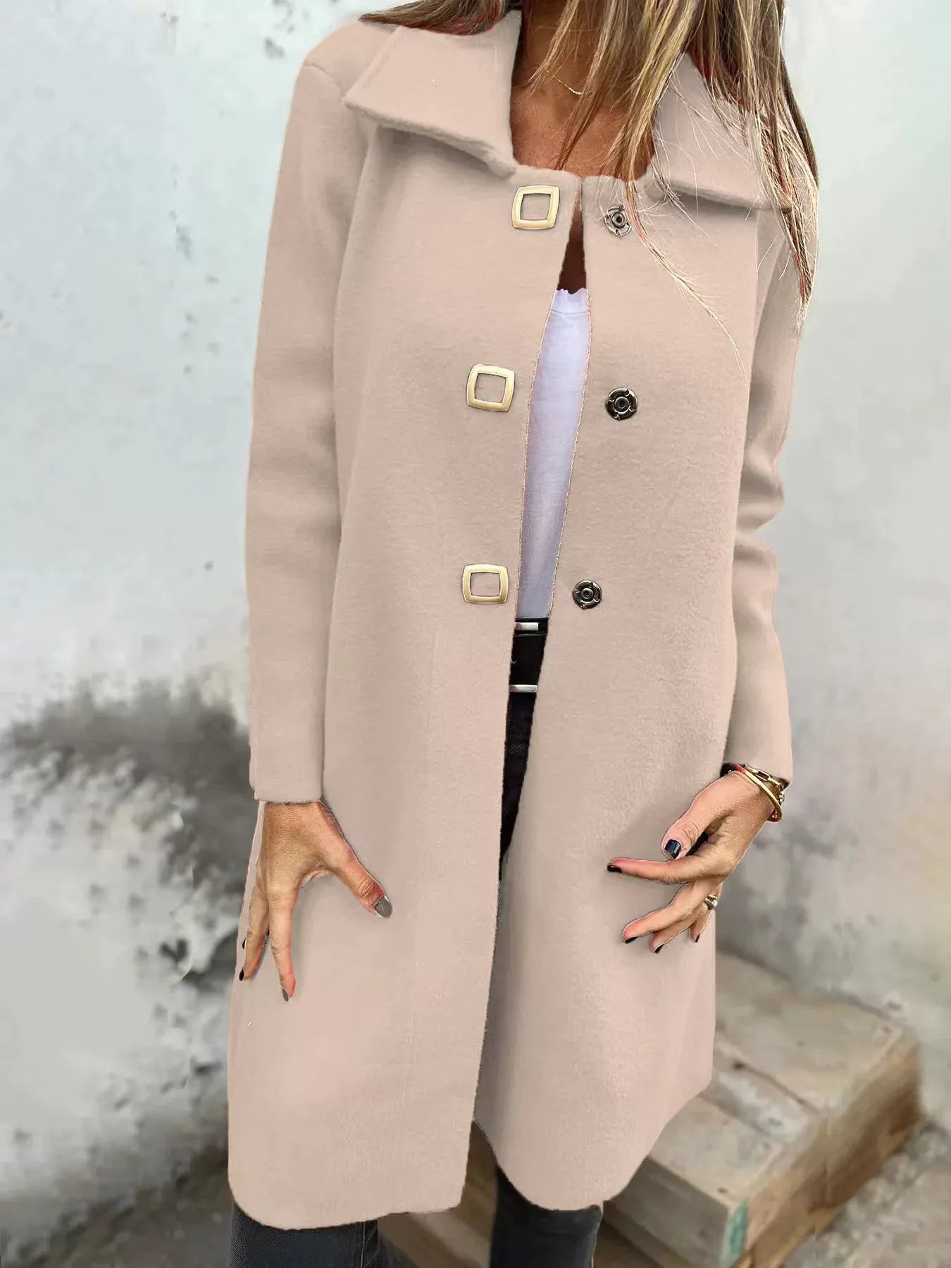 Wollkleid Elegant Knielang Schmal - IdealeKleiden