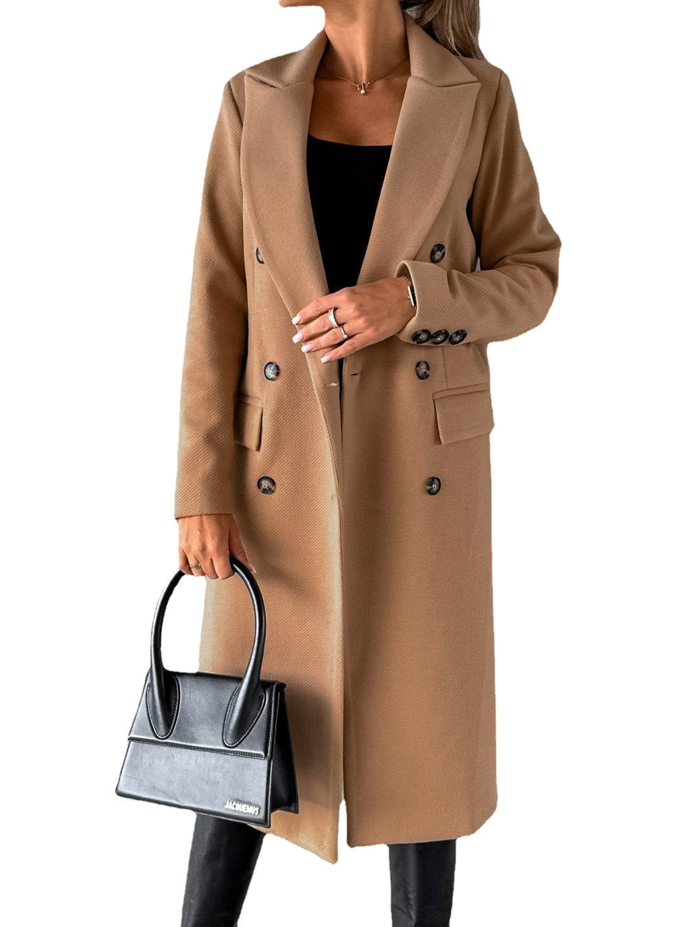 Elegant Trench Coat Women Classic Knee-length