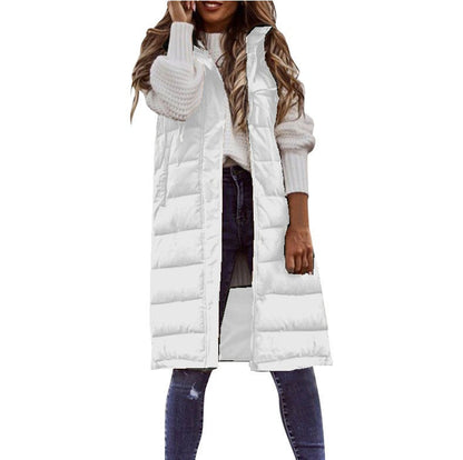 Women's Padded Longline Hooded Vest