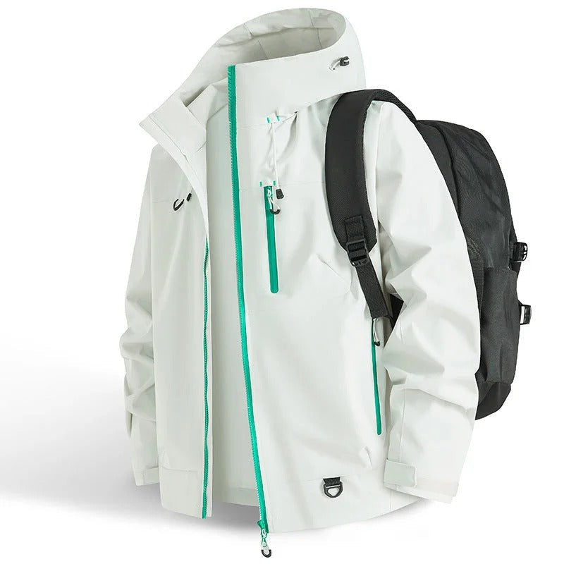 Wasserfeste Sportjacke Kapuze Outdoor