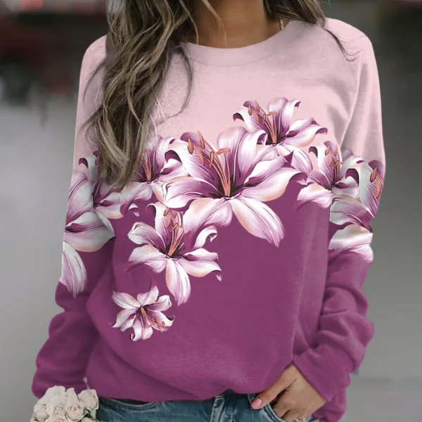 Comfortable Long-Sleeve Casual Sweatshirt