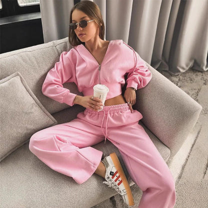 Comfortable Loungewear Set Hoodie Joggers Soft Cotton