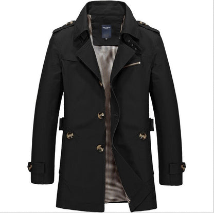 Men's Long Waterproof Elegant Trench Coat