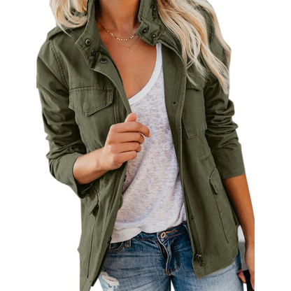 Praktische Outdoor-Jacke Relaxed Fit Baumwolle - IdealeKleiden