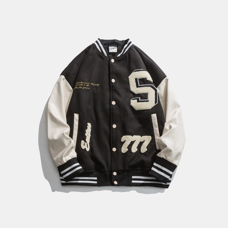 Men's Jacket Stylish Patch Design Leopard