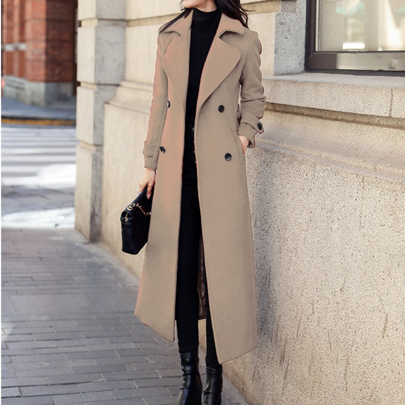 Warm Women's Classic Double-Breasted Jacket