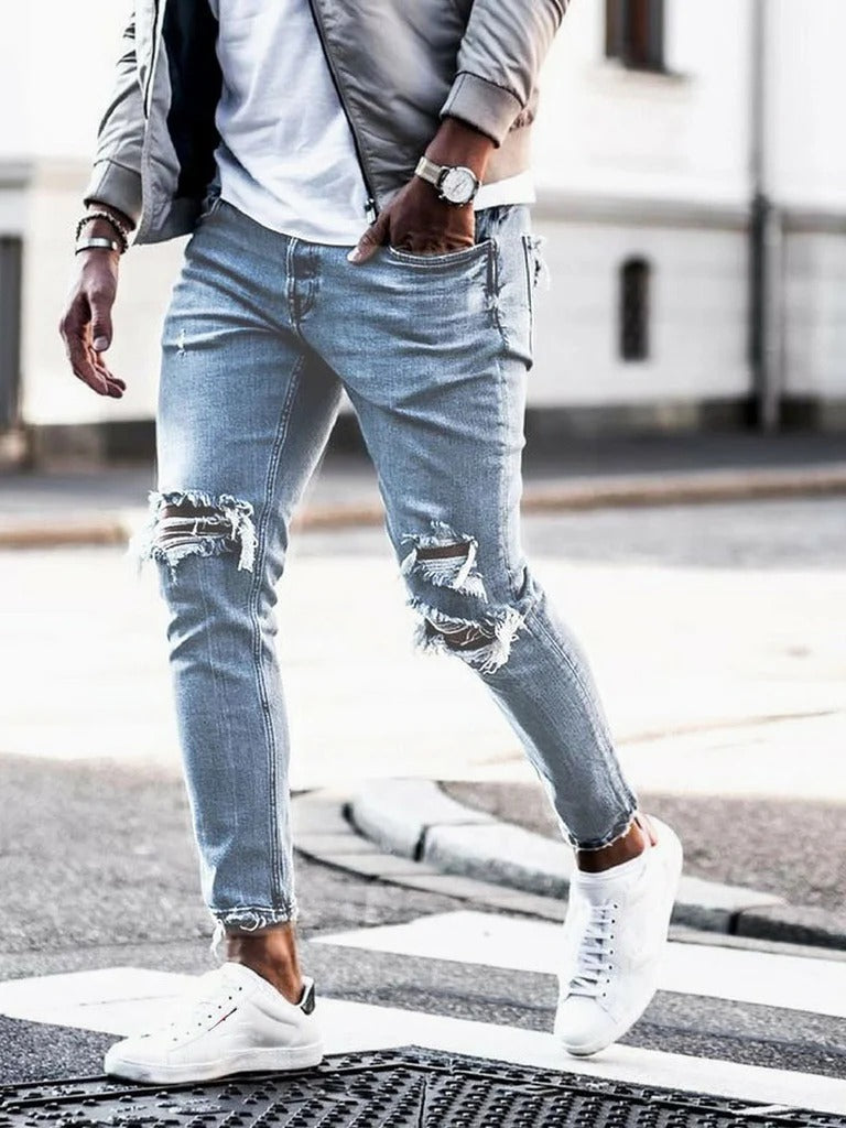 Slim Fit Jeans Enge Passform Lässig Denim - IdealeKleiden