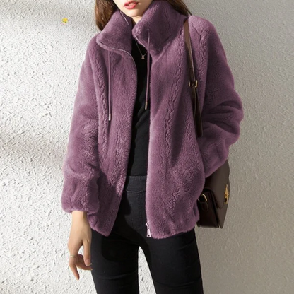 Practical Fleece Jacket Plus Size Reversible Zipper