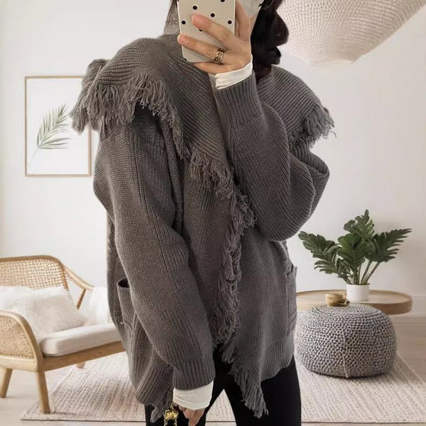 Große Strickjacke Oversized Offen