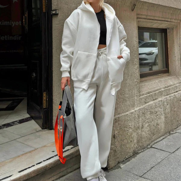 Comfortable Plus Size Tracksuit Hooded Soft Cotton