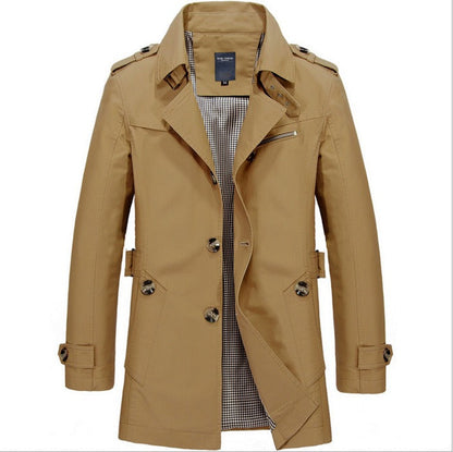 Men's Long Waterproof Elegant Trench Coat