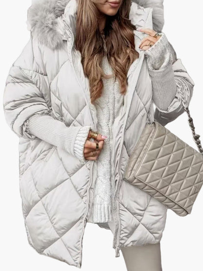 Wintersteppjacke Oversize Kapuze Warm