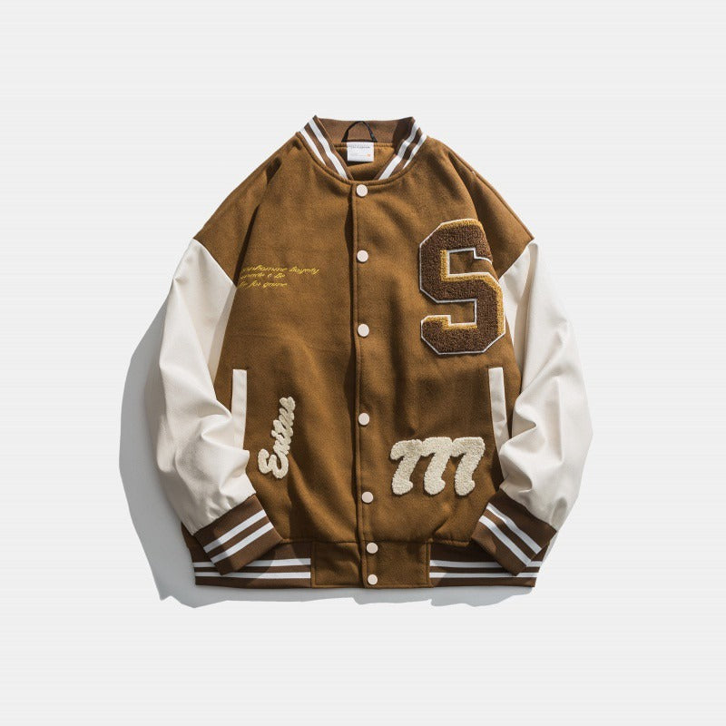 Men's Jacket Stylish Patch Design Leopard