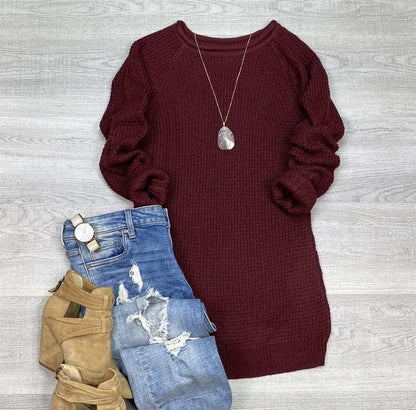 Große Strickpullover Damen Übergröße Bequem Rollkragen