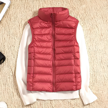 Lightweight women's down vest