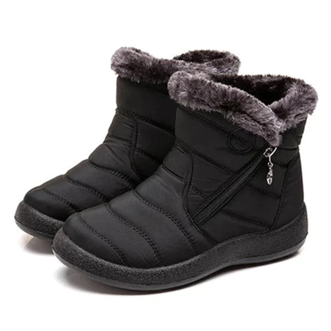 Warm Ankle Boots for Women with Soft Faux Fur Lining
