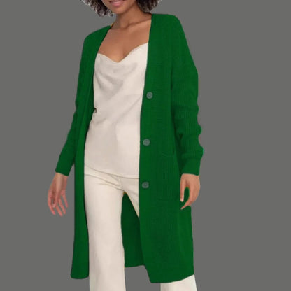 Long Cardigan for Women Soft Loose Fit with Buttons and Pockets