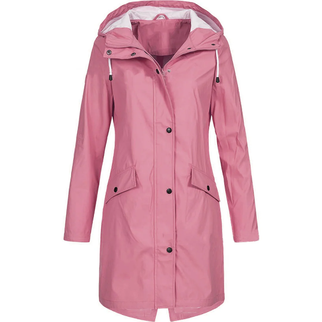 Wasserabweisende Regenjacke Frauen Taillierte Passform - IdealeKleiden