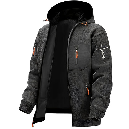 Praktische Freizeitjacke Warm Kapuzenjacke Herren