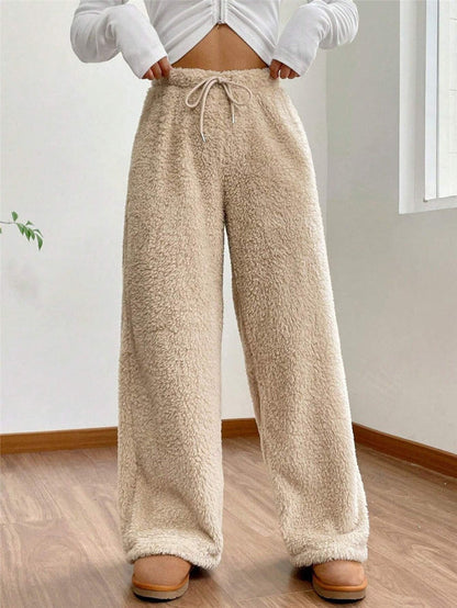 Women's High Waist Lounge Pants With Drawstring