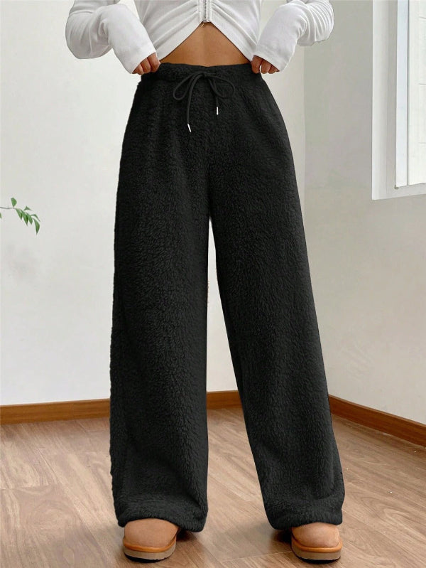 Women's High Waist Lounge Pants With Drawstring