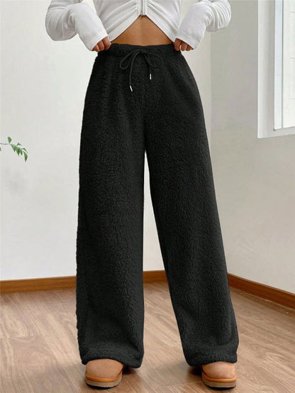 Women's High Waist Lounge Pants With Drawstring
