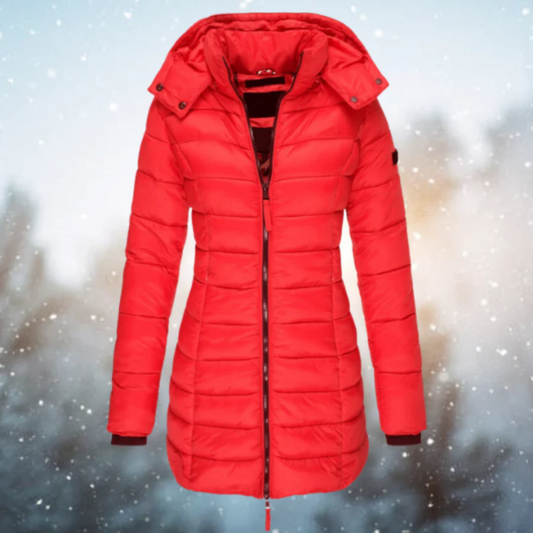 Warme Pufferjacke Damen - Fitted Design - Wasserfest - Abnehmbare Kapuze - IdealeKleiden