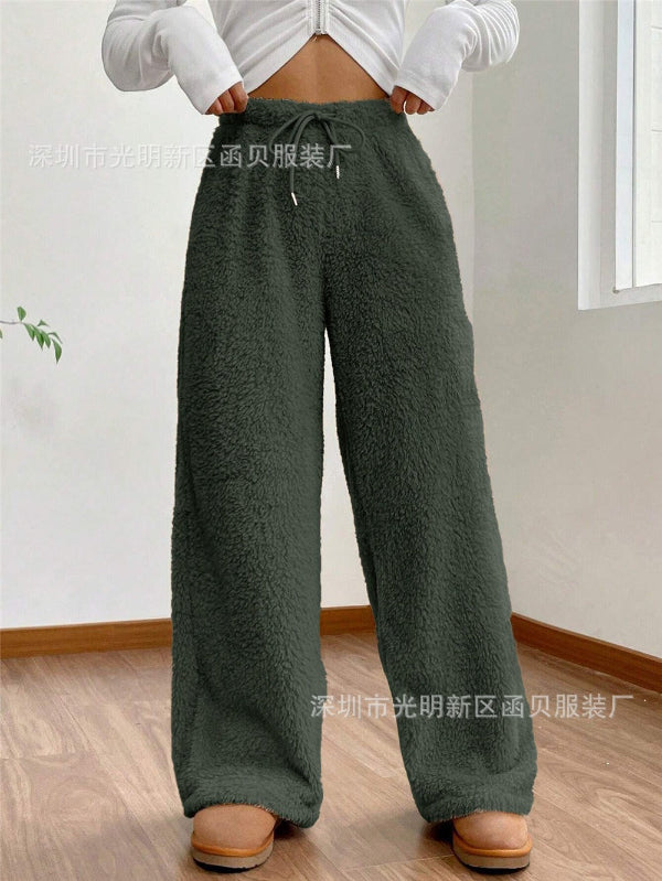 Women's High Waist Lounge Pants With Drawstring