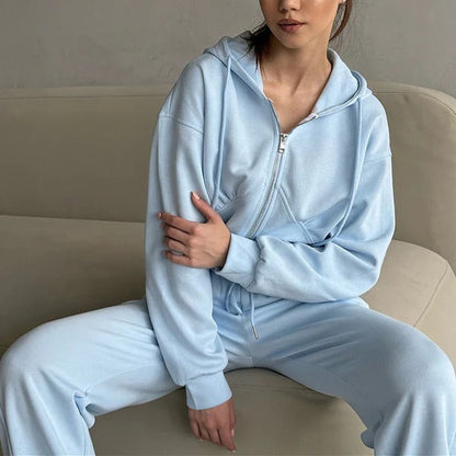 Comfortable Loungewear Set Hoodie Joggers Soft Cotton