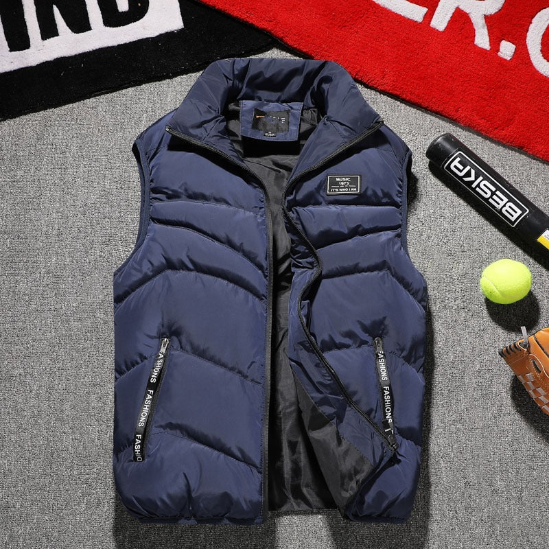 Men's Quilted Vest Sleeveless Urban Style