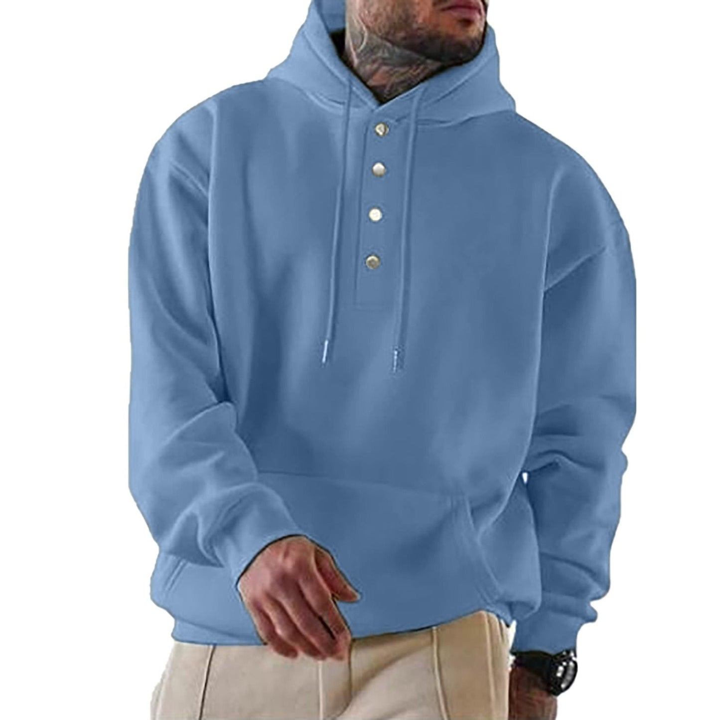 Hooded sweatshirt Comfortable fleece Modern style