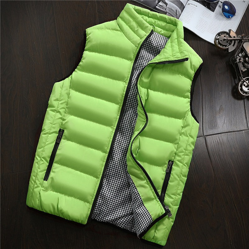 Men's Quilted Vest Sleeveless Urban Style