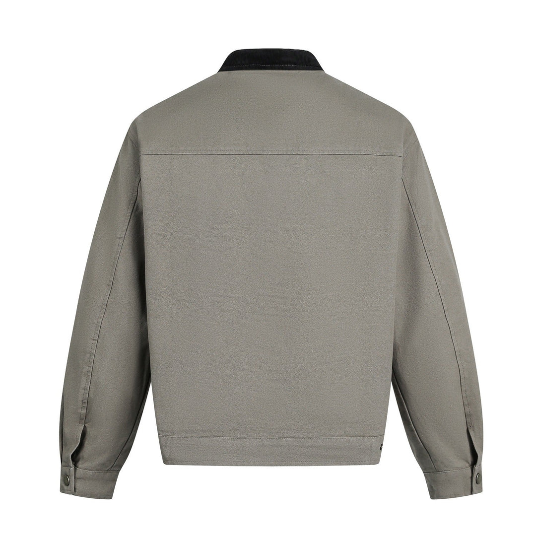 Herren Lederjacke Wildleder Optik Schnellverschluss - IdealeKleiden