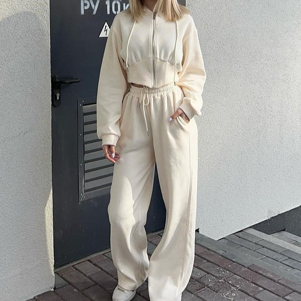 Comfortable Loungewear Set Hoodie Joggers Soft Cotton