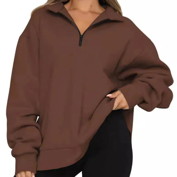 Oversized Dress Soft Cotton High Collar Short Fastening