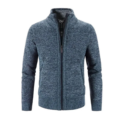Slim Fit Cardigan Wool Knit Ribbed Edge Modern Design
