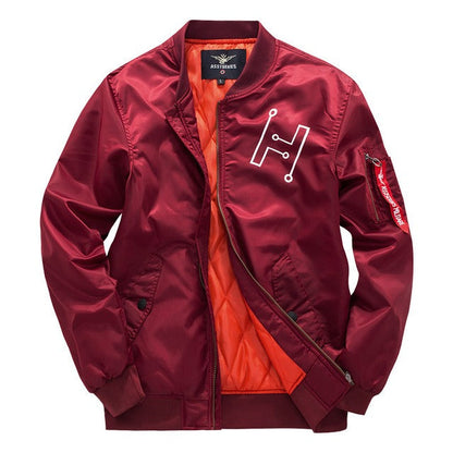 Men's Urban Style Bomber Jacket with Zipper