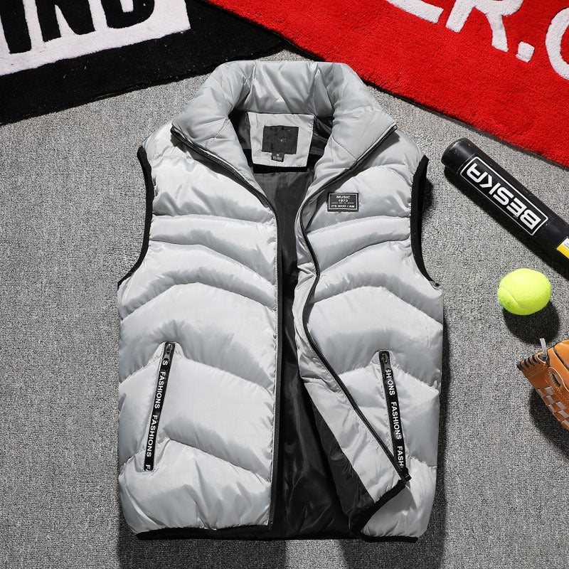 Men's Quilted Vest Sleeveless Urban Style