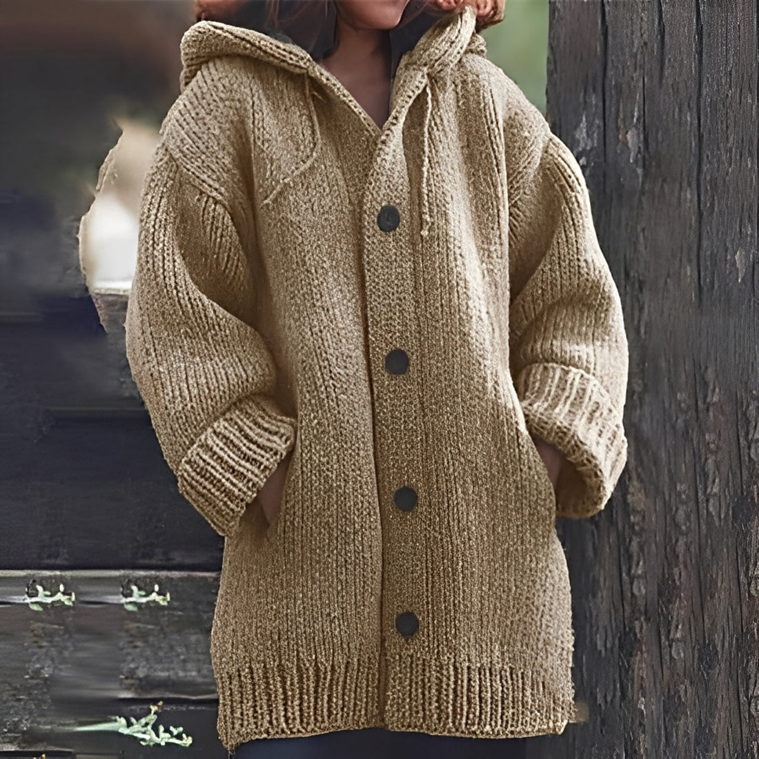 Women's Scarf Cardigan Hood Comfortable