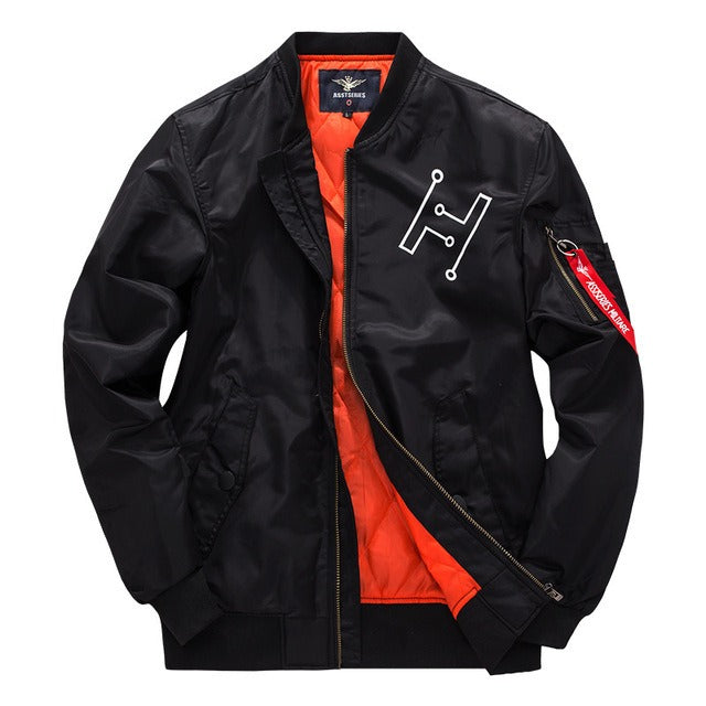 Men's Urban Style Bomber Jacket with Zipper