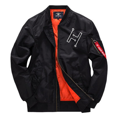 Men's Urban Style Bomber Jacket with Zipper