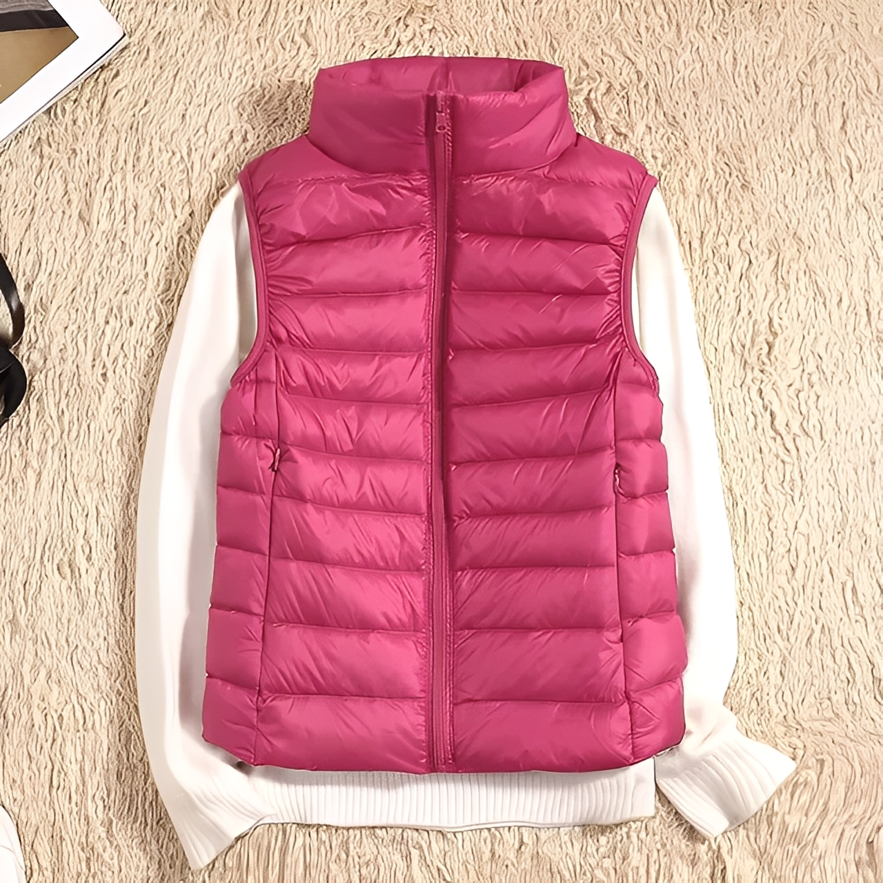 Lightweight women's down vest