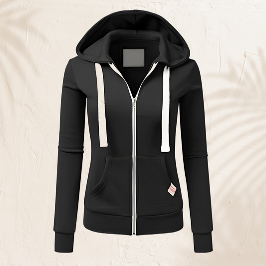Kuscheliger Kapuzenpullover mit Reißverschluss - IdealeKleiden