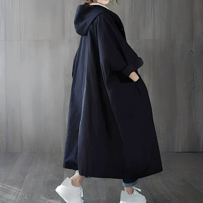 Stylish women's trench coat with practical pockets