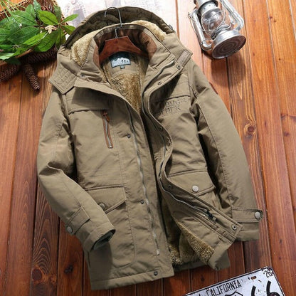 Warm Winter Jacket Plus Size Fleece Hood