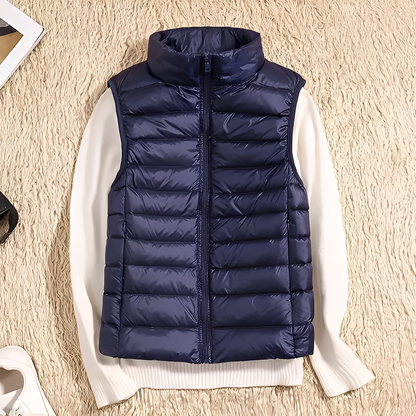 Lightweight women's down vest
